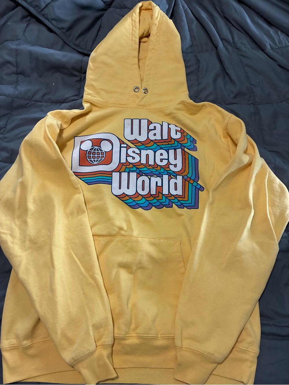 Disney Yellow Walt Disney World Retro Logo Zip-Up Sweater